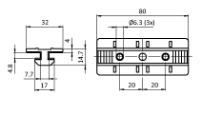 1.69.E3E4 - Profielgeleider ZN 40x80 (Set)