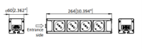 Stekker Module 4xEU Afmetingen