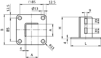 1.44.944011080 - Voet console 40x40