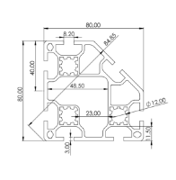 1.11.080080.78LP - aluminium Profiel 80x80 7E LP