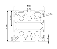 1.11.080080.79SP - aluminium Profiel 80x80 7E SP