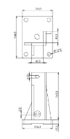 1.44.84.4040.00R - Basis voet rechts, 40x40, 45x45