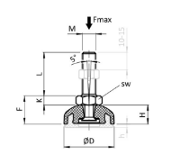 1.44.310300850 - ECO Stelvoet, M8x50