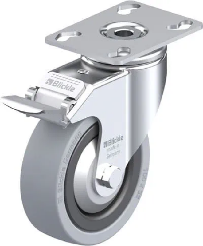 1.45.32100 - Zwenkwiel met montageplaat en stop, Ø100