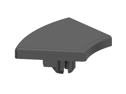 1.42.2040R45.2 - Afdekkap rond 40xR45, Zwart