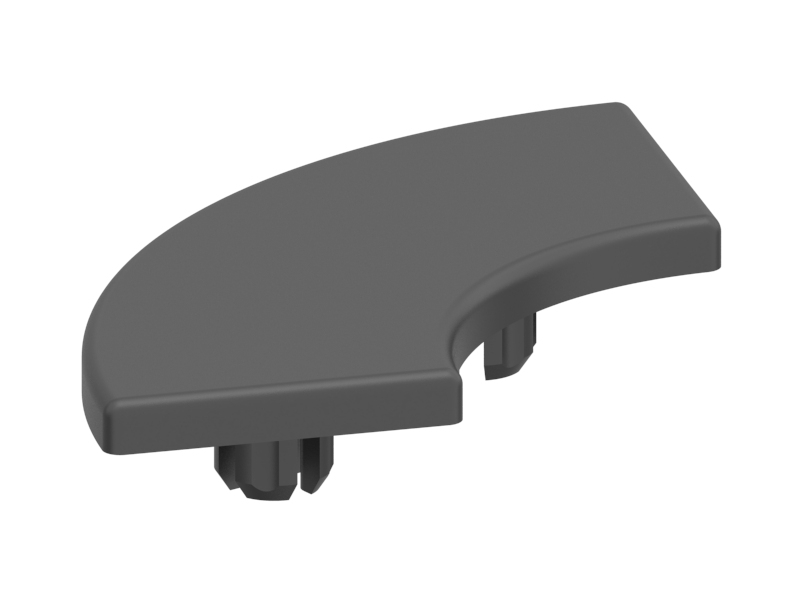 1.42.2040R90.2 - Afdekkap rond 40xR90, Zwart