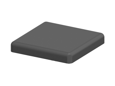 1.42.20404.2 - Afdekkap, 40x40, Zwart