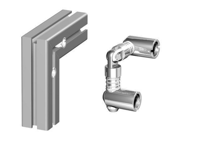 Hoekverbinding 40-40 Ø12